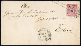 1868, Altdeutschland Norddeutscher Postbezirk, U 1 A, Brief - Postwaardestukken