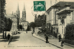 St Lo * Entrée Des Bureaux De La Préfecture Et Rue Carnot - Saint Lo