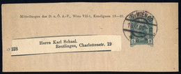 1906, Österreich, Streifband, Brief - Oblitérations Mécaniques