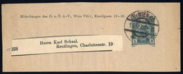 1906, Österreich, Streifband, Brief - Mechanische Stempel