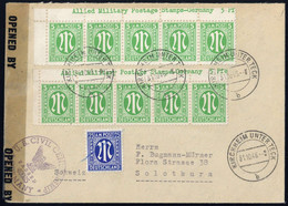1945, Bizone, 3 (10) ER U.a., Brief - Lettres & Documents