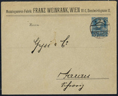 1909, Österreich, PU, Brief - Mechanische Afstempelingen