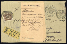 1897, Österreich, P 4, Brief - Oblitérations Mécaniques