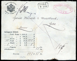 1884, Österreich, Brief - Mechanische Stempel