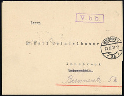 1931, Österreich, Brief - Mechanische Stempel