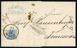 1850, Österreich, 5 Rand., Brief - Machine Postmarks