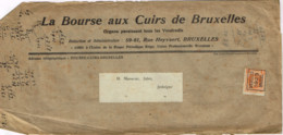 72 Houyoux 1c De Bruxelles 1923 Sur Document - Typo Precancels 1922-31 (Houyoux)