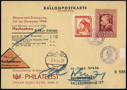 1948, Österreich, Palmer 1b Type 2.1, Brief - Oblitérations Mécaniques