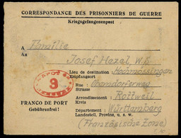 1946, Französische Zone Württemberg, Brief - Kriegsgefangenenpost