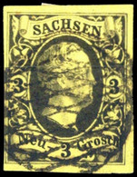 1851, Altdeutschland Sachsen, 6, Gest. - Saxe