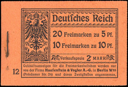 1913, Deutsches Reich, MH 5.1 A, ** - Libretti