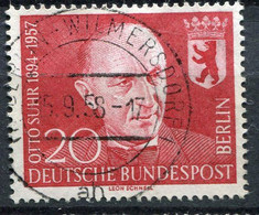Germany, Berlin 1958 Michel Nr181 "1.Todestag Von Otto Suhr,Bürgermeister " 1 Wert Used-gestempelt - Usados