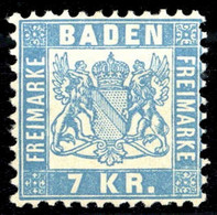 1868, Altdeutschland Baden, 25 B, * - Ungebraucht