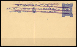 1922, Indien Staaten Travancore, DP, Brief - Travancore