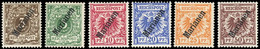 1900, Deutsche Kolonien Marianen, 1-6 II, * - Islas Maríanas