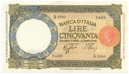 50 LIRE CAPRANESI LUPA CAPITOLINA M. STRETTO FASCIO L'AQUILA 17/05/1943 SUP+ - Sonstige