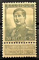 BELGIUM 1912 - MNH - Sc# 99 - 50c - 1912 Pellens