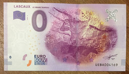 2016 BILLET 0 EURO SOUVENIR DPT 24 LASCAUX LE GRAND TAUREAU ZERO EURO SCHEIN BANKNOTE PAPER MONEY BANK - Essais Privés / Non-officiels