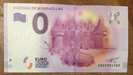 2016 BILLET 0 EURO SOUVENIR DPT 24 CHÂTEAU DE MONBAZILLAC ZERO EURO SCHEIN BANKNOTE PAPER MONEY BANK - Essais Privés / Non-officiels