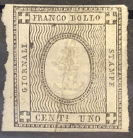 ITALY / ITALIA 1861 - Canceled - Sc# P1 - Newspaper Stamp 1c - Oblitérés