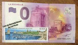 2016 BILLET 0 EURO SOUVENIR DPT 17 LA ROCHELLE + TIMBRE ZERO EURO SCHEIN BANKNOTE PAPER MONEY BANK - Essais Privés / Non-officiels