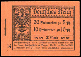 1913, Deutsches Reich, MH 5.12 A, ** - Carnets