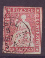 Suisse  Helvetia Assise N°28 Oblitéré - Otros & Sin Clasificación