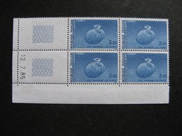 Bloc De 4 Coin Daté:  12.07.1985 Du Timbre De Service N° 87, Neuf XX . - Dienstzegels