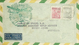 1946 Brasil / Brazil Panair 1.º Voo / First Flight Rio De Janeiro - Buenos Aires - Poste Aérienne