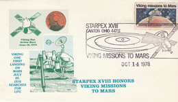N°693 N -lettre (cover) -Starpex XVIII Honors Vikin Missions To Mars - América Del Norte