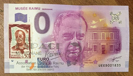 2016 BILLET 0 EURO SOUVENIR DPT 13 MUSÉE RAIMU MARIGNANE + TIMBRE ZERO 0 EURO SCHEIN BANKNOTE PAPER MONEY BANK - Essais Privés / Non-officiels