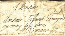 1683 - Lettre De ST MARCELLIN ( Isère ) Avec Taxe - ....-1700: Vorläufer