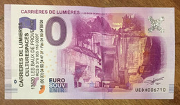 2016 BILLET 0 EURO SOUVENIR DPT 13 CARRIÈRES DE LUMIÈRES + TAMPON ZERO 0 EURO SCHEIN BANKNOTE PAPER MONEY BANK - Essais Privés / Non-officiels