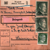 ! 1943 Burgstall Steiermark, Österreich Nach Leisnig, Paketkarte, Deutsches Reich, 3. Reich - Cartas