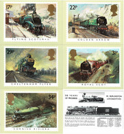 Great Britain 1985 Famous Trains Set Of 5 PHQ Cards - See Notes - Cartes PHQ