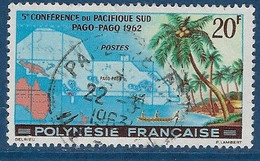 Polynésie YT 17 " Conférence Du Pacific-Sud " 1962 Oblitéré - Usati