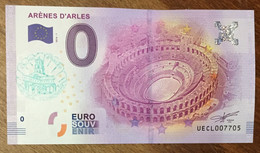 2016 BILLET 0 EURO SOUVENIR DPT 13 ARÈNES D'ARLES + TAMPON ZERO 0 EURO SCHEIN BANKNOTE PAPER MONEY BANK - Privatentwürfe