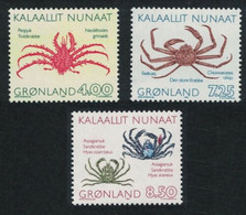 Greenland, 1993, Crabs, Opilio, Animals, Fauna, MNH, Michel 231-233 Type I - Sonstige & Ohne Zuordnung