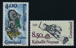 Greenland, 1995, Galleon Wood Carvings, MNH, Michel 277-278 - Sonstige & Ohne Zuordnung