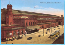 Alt-Berlin (Friedrichshain)-Schlesischer Bahnhof Um 1939 (Berlin Ostbahnhof)-Gare-Station-Strassenbahn-Tramway-Tram - Friedrichshain