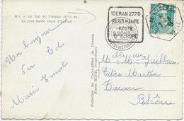 CARTE OBLITERATION DAGUIN" ISERAN 2770 PLUS HAUTE ROUTE D'EUROPE " ANNEE 1953 - Maschinenstempel (Sonstige)