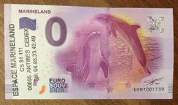 2016 BILLET 0 EURO SOUVENIR DPT 06 MARINELAND + TAMPON ZERO 0 EURO SCHEIN BANKNOTE PAPER MONEY BANK - Essais Privés / Non-officiels