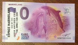 2016 BILLET 0 EURO SOUVENIR DPT 06 MARINELAND + TAMPON ZERO 0 EURO SCHEIN BANKNOTE PAPER MONEY BANK - Private Proofs / Unofficial