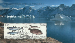 2019 NORDIC Issue - Fish In Greenlandic Waters, First Day Cancellation Souvenir Sheet 2 Values, Greenland, MNH - Oblitérés