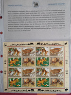 UN Gefährdete Tierarten Genf 1995 Kleinbogen Und 4 FDC - Covers & Documents