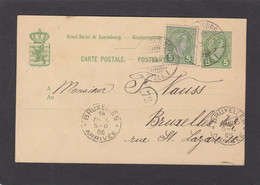 57 AVEC AFFRANCHISSEMENT COMPLEMENTAIRE DE HOFFMAN,MASCHINENMEISTER,AVENUE MONTEREY A LUXEMBOURG POUR BRUXELLES. - Stamped Stationery