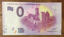 2017 BILLET 0 EURO SOUVENIR ALLEMAGNE DEUTSCHLAND UNESCO-WELTKULTURERBE WARTBURG ZERO 0 EURO SCHEIN BANKNOTE PAPER MONEY - [17] Fakes & Specimens