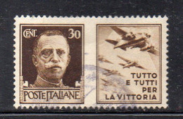 RSI72 - REPUBBLICA SOCIALE 1944 , Propaganda Di Guerra 30 Cent "tutto E Tutti..."  Usato - Kriegspropaganda