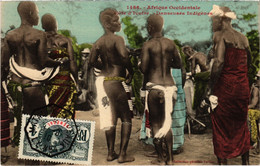 CPA AK SENEGAL Ethnic Nude Fortier 1486.Cote D'Ivoire Danseues Indigéne (71109) - Costa De Marfil