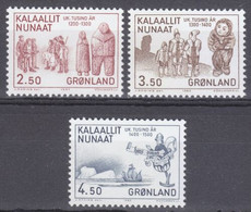 Greenland, 1983, Settlers, Artefacts, MNH, Michel 143-145 - Sonstige & Ohne Zuordnung